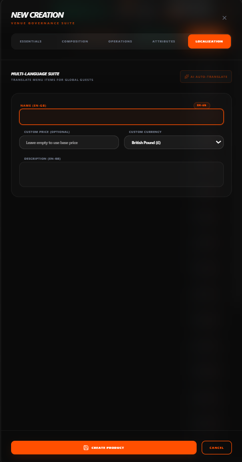 TableGreet Multilingual Menu Item Localization