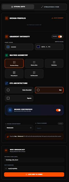 TableGreet Custom QR Code Styling and Branding Suite